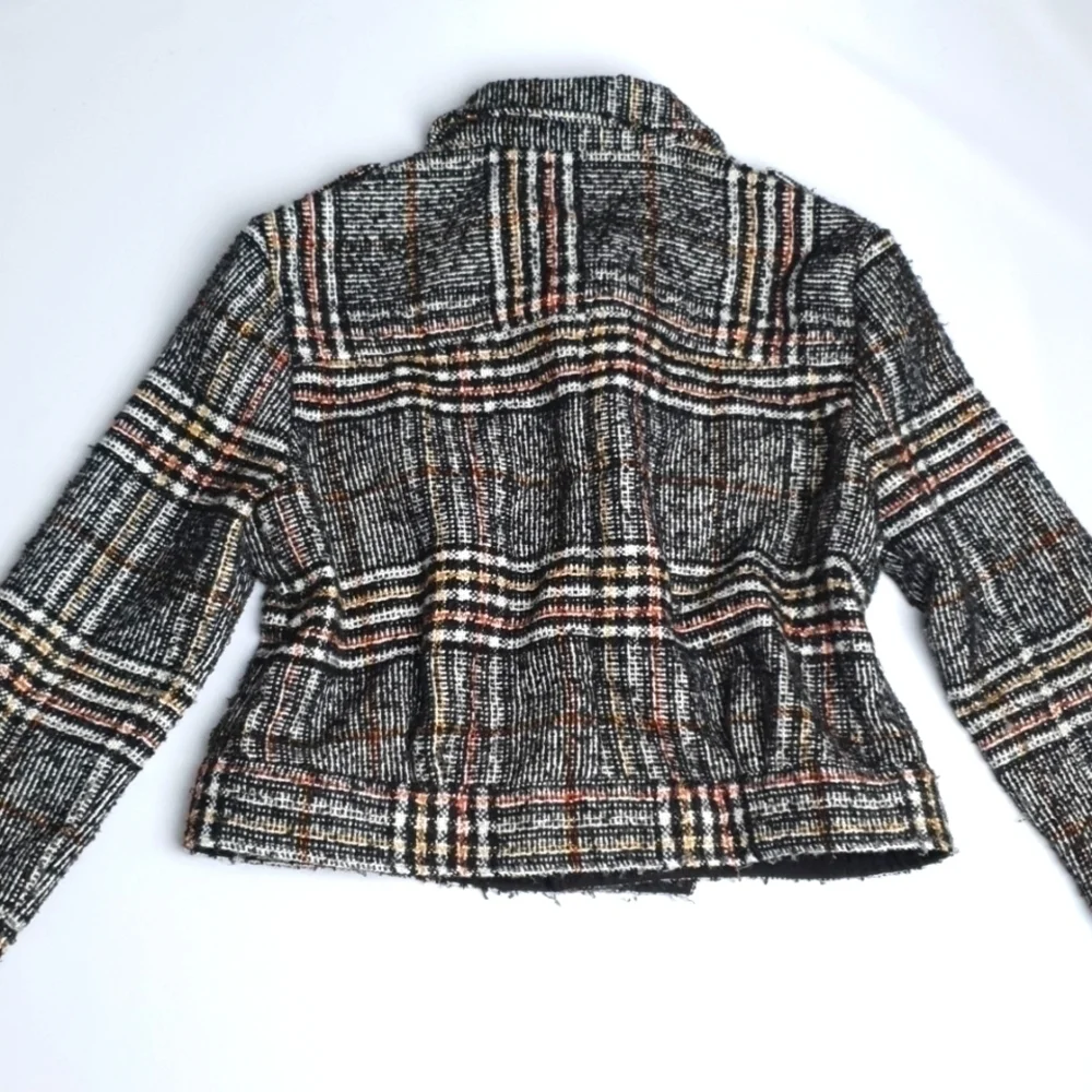 Free People Slouchy Eisenhower Plaid Woven Jacket